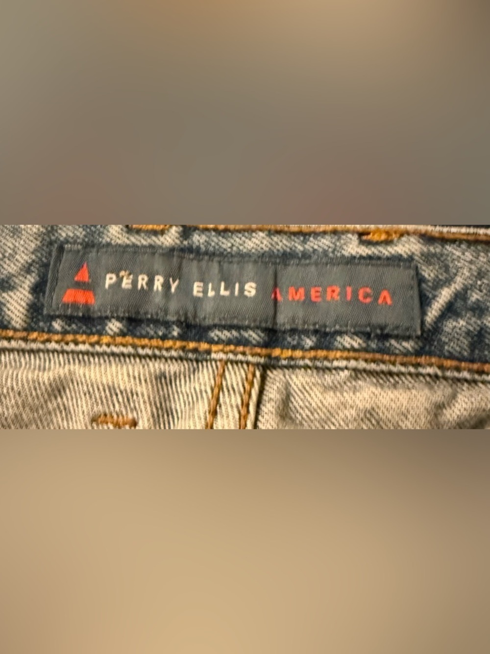 Vintage Perry Ellis America Jeans 38x30 Straight Leg 100% Cotton Dad Jeans Y2K - Picture 4 of 6